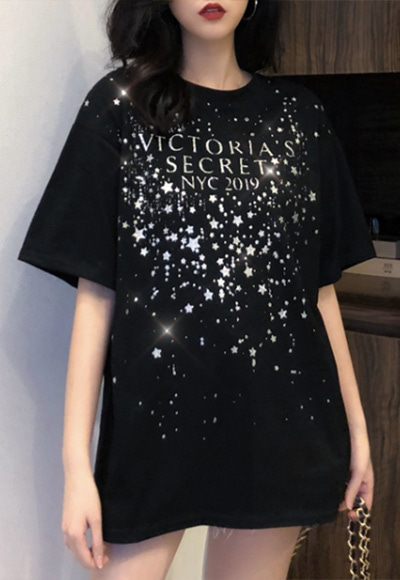 [당일배송](수입) VTCTORIA&#039;S SECRET 스타 티셔츠 -9273